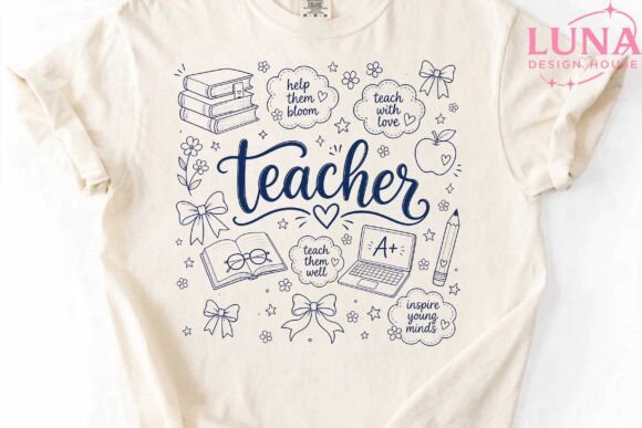 Download Teacher Doodle Art PNG Sublimation - Png sublimation Collection