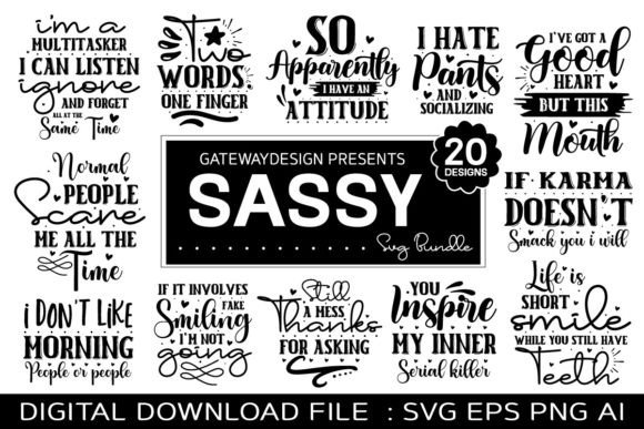 Download Sassy Svg Bundle, Funny Design, Farmhous - Funny Collection