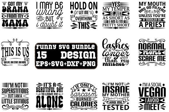 Download Funny SVG Bundle 15 Design - Funny Collection