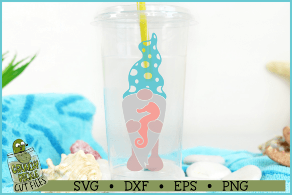Download Beach Gnome with Seahorse SVG File - Seahorse svg Collection