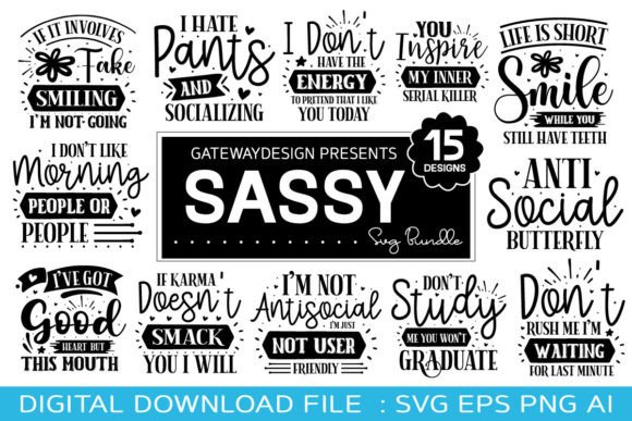 Download Sassy Svg Bundle, Funny Design, Farmhous - Funny Collection