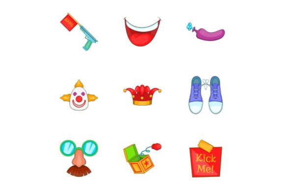 Download Funny Jokes Icons Set, Cartoon Style - Funny Collection