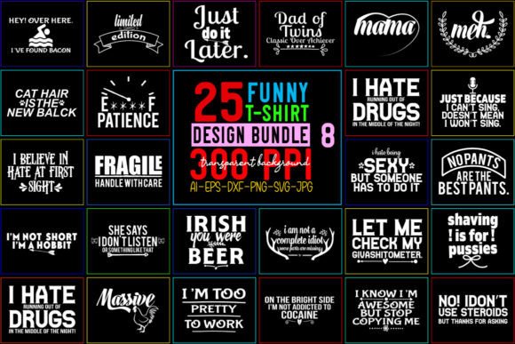Download Funny SVG Bundle / T-Shirt Bundle - 08 - Funny Collection