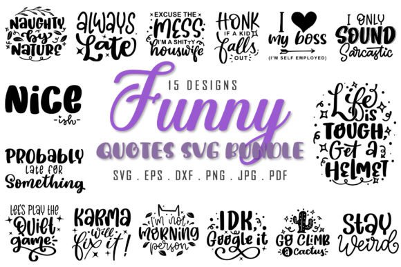 Download Funny SVG Bundle | Sarcastic Quotes SVG - Funny Collection
