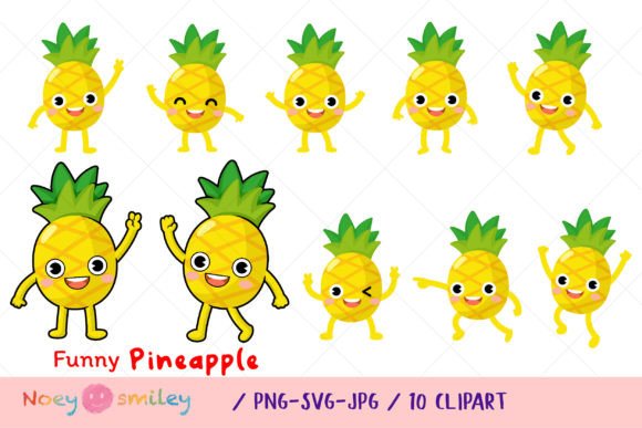 Download Funny Pineapple Cartoon, Fruit Clipart - Funny Collection