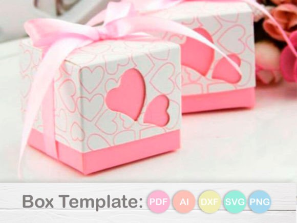 Download Favor Box with Hearts Tempalte Packaging - Premium Resources