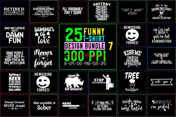 Download Funny SVG Bundle / T-Shirt Bundle - 07 - Funny Collection