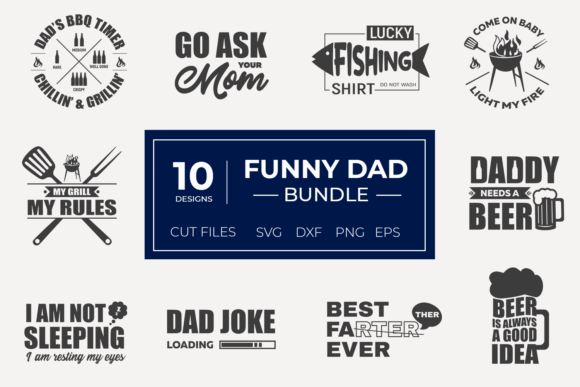 Download Funny Dad Bundle Svg, Father's Day Craft - Funny Collection
